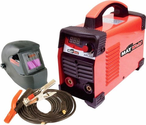MATWELD WELDER INVETER 200A +HELMET COMB