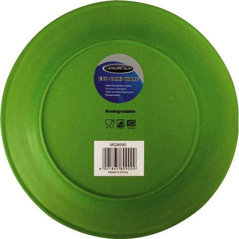 PLATE ECO CAMP 25CM GREEN B/GRAD