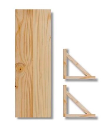 MTS HOME BRACKET & SHELF 450MMX200MM RAW