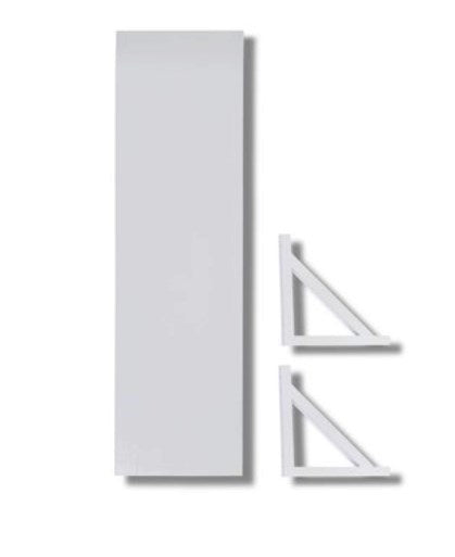 MTS HOME BRACKET&SHELF 600MMX200MM WHITE
