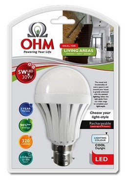 LED GLOBE 5 W B22 BC