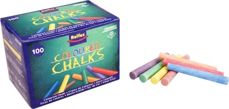 CHALK SCHOOL BOARD COLOURED