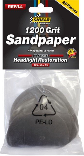 SHIELD HEADLIGHT RESTORATN S/PAPER SH756