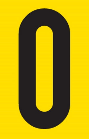 SIGN SELF ADHESIVE NO.0 38X60MM