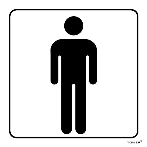 SIGN ALUM STD M TOILET 150X150MM