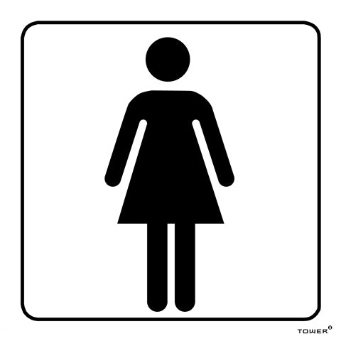 SIGN ALUM STD L TOILET 150X150MM