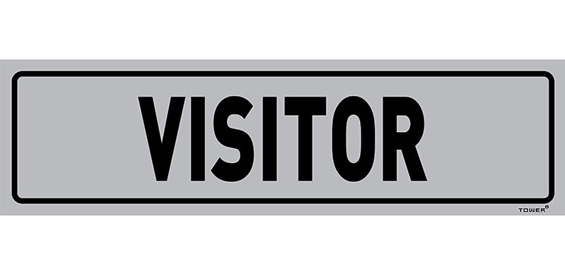 SIGN ALUM VISITOR 180X150MM