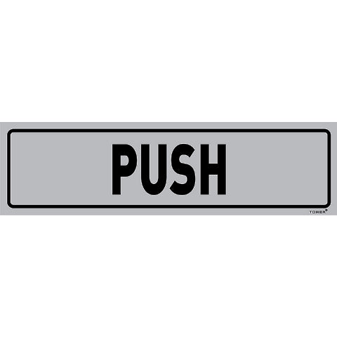 SIGN ALUM PUSH HORIZONTAL 180X150MM