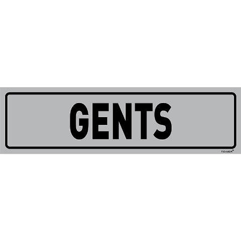 SIGN ALUM GENTS 180X150MM