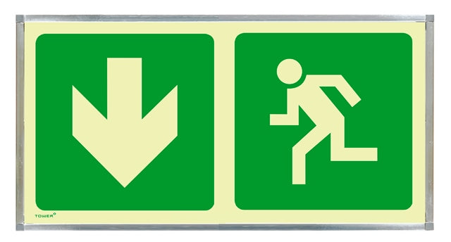 SIGN&FRAME PH/LUM MAN RUNGRN ARW 1SD DWN