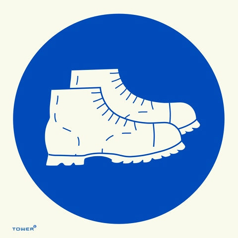 SIGN PH/LUM FOOT PROTECT 190X190MM