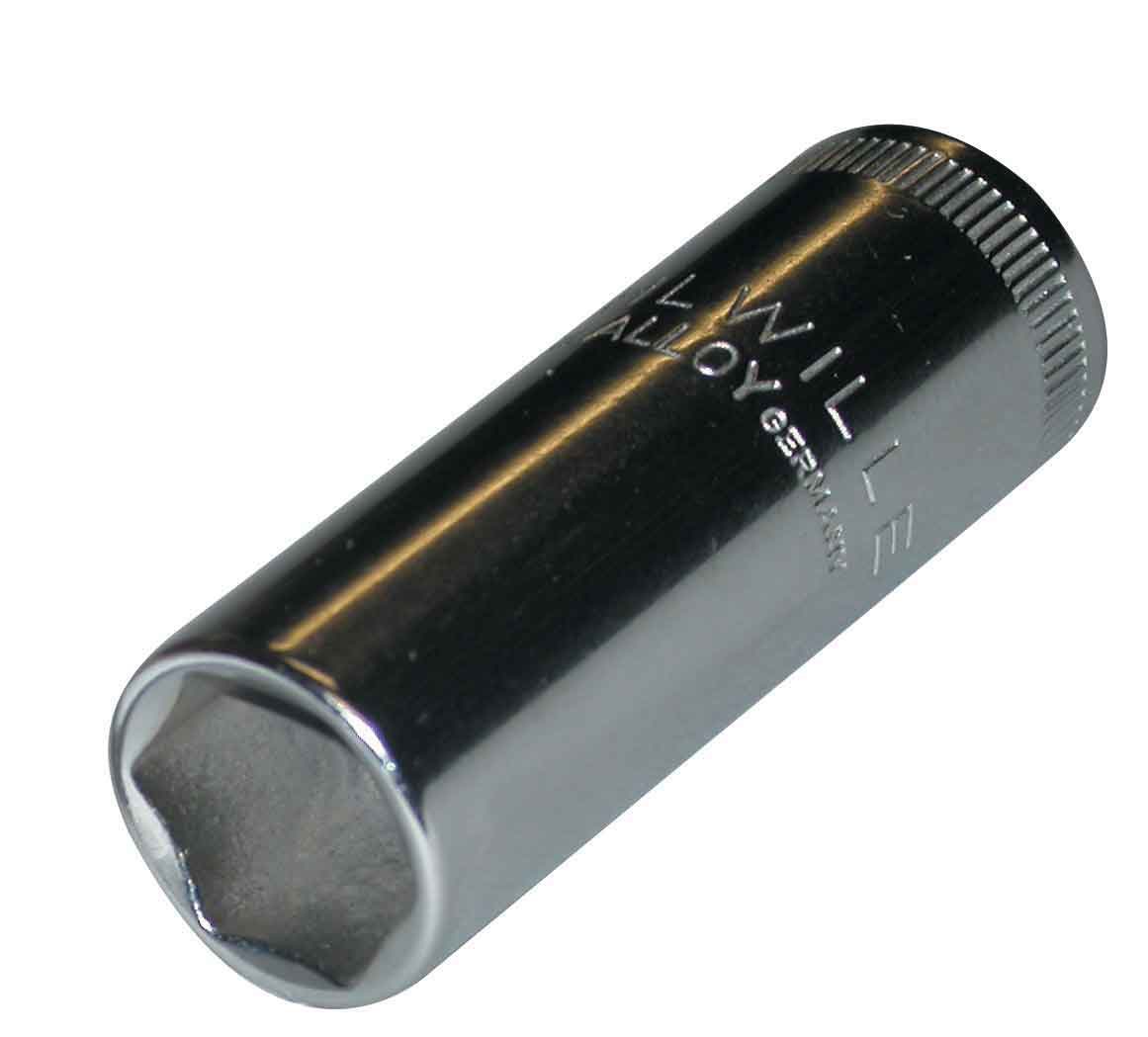 SOCKET S/WILLE HEX 1/4DR DEEP 40L 10MM