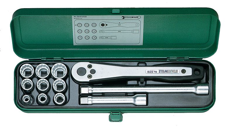 SOCKET S/WILLE SET 1/2DR 50A/17/6N SAE