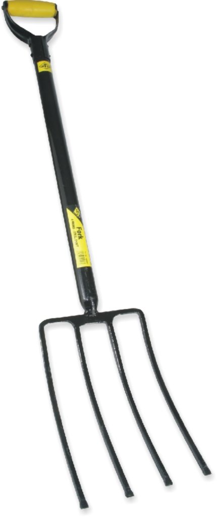 DIGGING FORK FOUR PRONG STEEL SHAFT