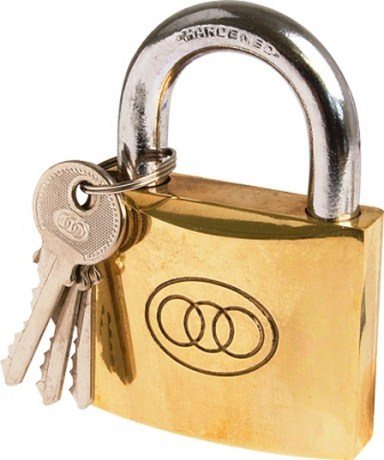 PADLOCK TRI BRASS NO264 38MM