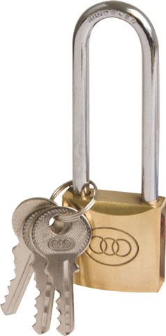 PADLOCK TRI BRASS NO263L 32MM