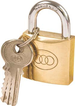 PADLOCK TRI.BRASS.263 K/ALIKE 32MM