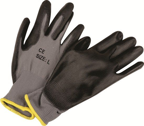 GLOVE MATSAFE NYLON BLK PU G/P  PP
