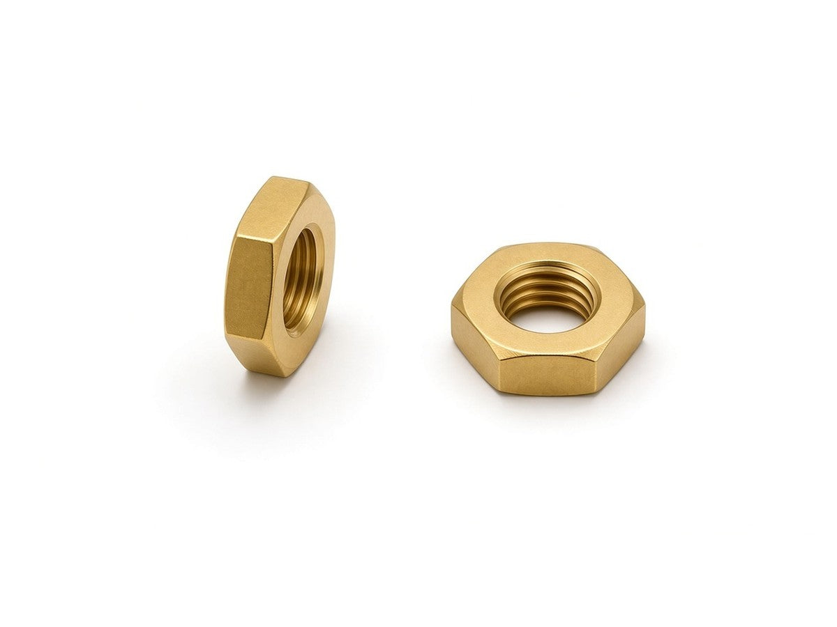 Hexagon Lock (half) Nuts, DIN 439, BRASS, M4