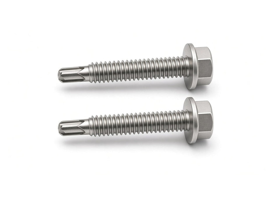 Hex Head Self Drilling (tek) Screws Washer Face, DIN 7504K, Stainless Steel Grade 18/8 - (A2) 304, M5.5 x 38 MM