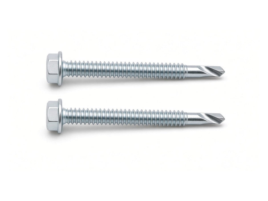 Hex Head Self Drilling (tek) Screws Washer Face, DIN 7504K, Alloy Grade 10.9, Zinc Plated, M4 x 5 MM