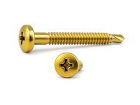 Pan Head Self Drilling Screws DIN 7504M, Case Hardened Steel, Yellow Zinc Plated, 5.5 mm x 125 MM