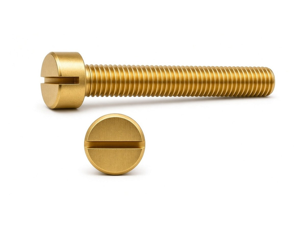 Slotted Cheese Head Machine Screws, DIN 84, BRASS, M3 x 25 MM