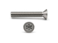 Torx Countersunk Machine Screw ISO 14581, Stainless Steel Grade 18/8 - (A2) 304, M6 x 10 MM