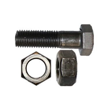 XOX HEXAGON HEAD BOLT & NUT - PLAIN, Mild Steel-(Grade 4.6), DIN 601 & DIN 934, M10 x 100 mm