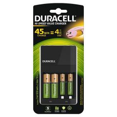 DURACELL BATT CHR45MIN AA+AAA2S 3X3 BOX