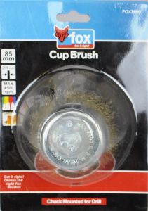 FOX CRIMPED STEEL WIRE CUP 85MM FINE