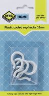 MTS HOME CUP HOOKS 32MM P/COATED 