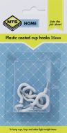 MTS HOME CUP HOOKS 25MM P/COATED 