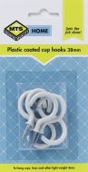 MTS HOME CUP HOOKS 38MM P/COATED 6PC